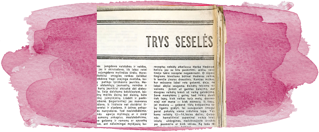 Trys seselės. Dr. E. Šimkūnaitė ir gebenės: arba, arba…