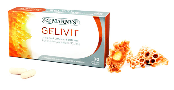 MARNYS® GELIVIT. Maisto papildas su liofilizuotu bičių pieneliu, 30 kaps.