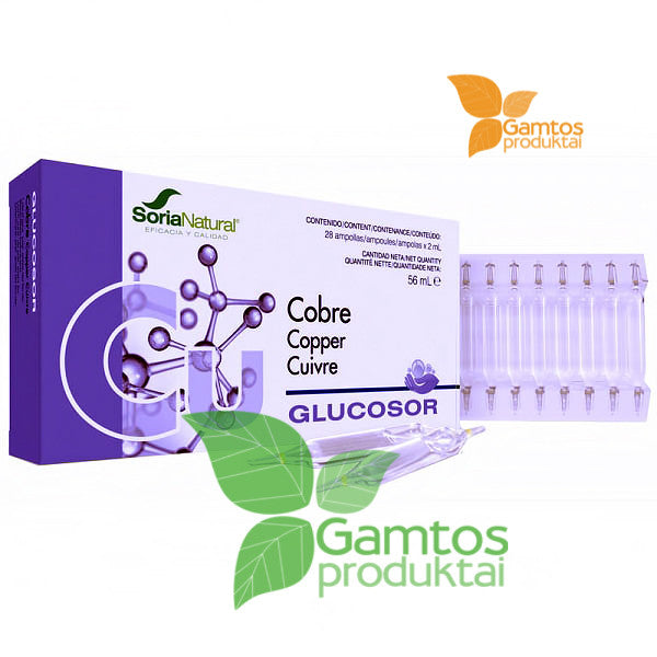 GLUCOSOR COBRE. Maisto papildas su variu, 28 amp.