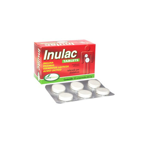 INULAC TABLETS. Maisto papildas su inulinu. Čiulpiamosios tabletės, 30 tab.