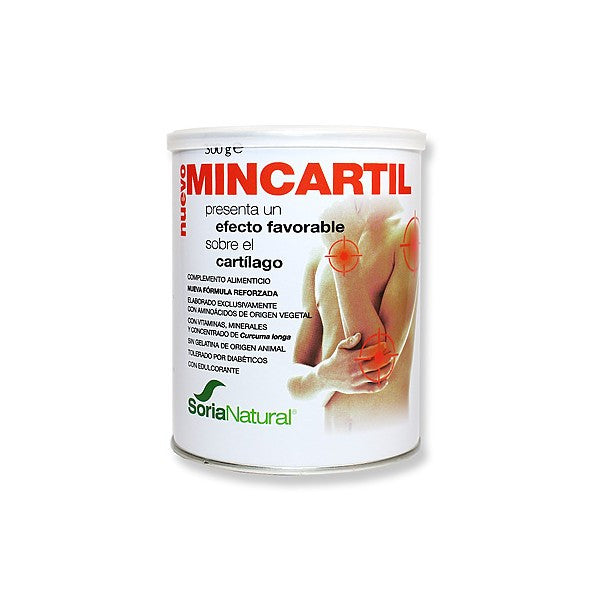 MINCARTIL CURCUMA. Maisto papildas kaulams ir kremzlėms su augaliniais baltymais, kurkuminu, vitaminais bei mineralais. Su saldikliais. 300 g