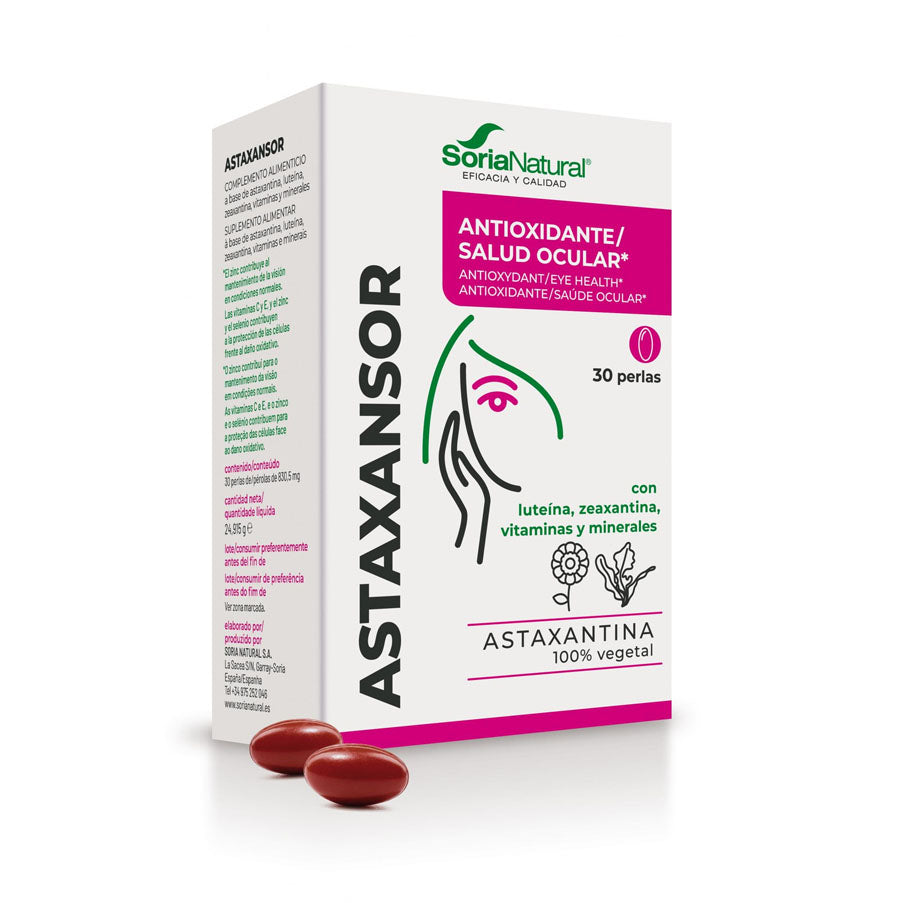 Astaxansor. Inovatyvus maisto papildas akims, odai ir imunitetui, 30 kaps.