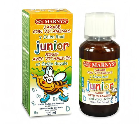 MARNYS® JUNIOR. Maisto papildas imunitetui ir energijai vaikams su bičių pieneliu ir vitaminais, 125 ml