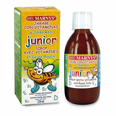 MARNYS® JUNIOR. Maisto papildas imunitetui ir energijai vaikams su bičių pieneliu ir vitaminais, 250 ml