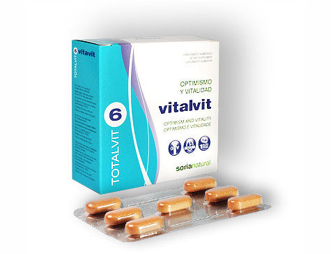 TOTALVIT 6 VITALVIT. Pailginto atpalaidavimo maisto papildas nervų sistemai, 28 tab.